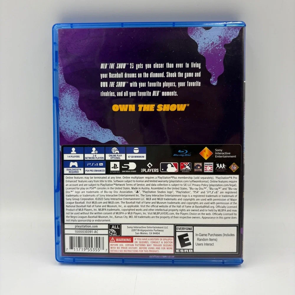 Sony MLB The Show 23 Video Game PS4 Excellent Jazz Chisholm Jr Cover